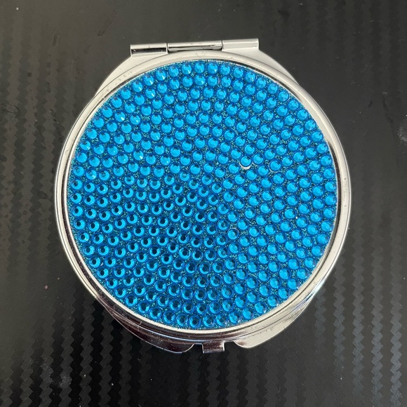 Cerulean Blue Compact Pocket Mirror - Picture 9 of 9